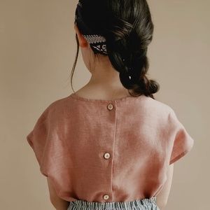 Petits Vilians 6y-7y Shell Top in Blush